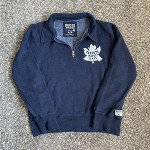 Roots Toronto Maple Leafs 1/4 zip sweater